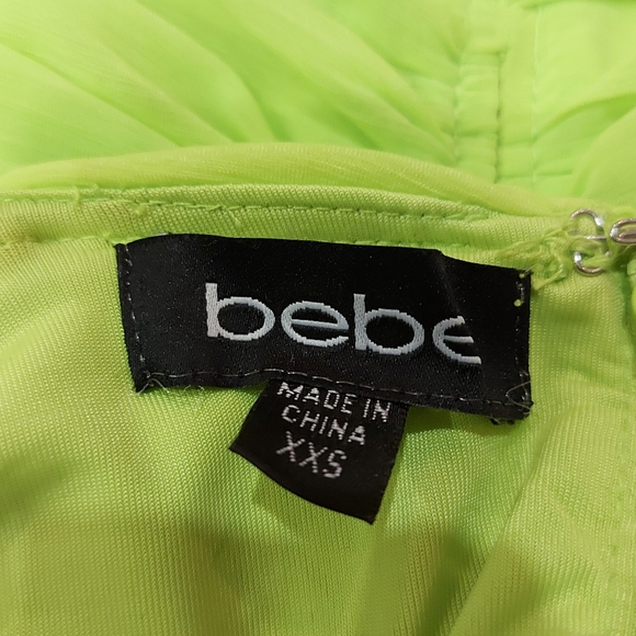 Bebe Green Mini Bodycon Dress size XXS - Picture 2 of 7